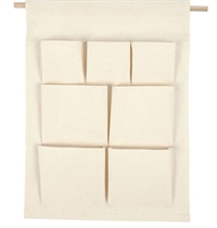 Lommeophæng med 7 lommer 46x34 cm naturfarvet organizer